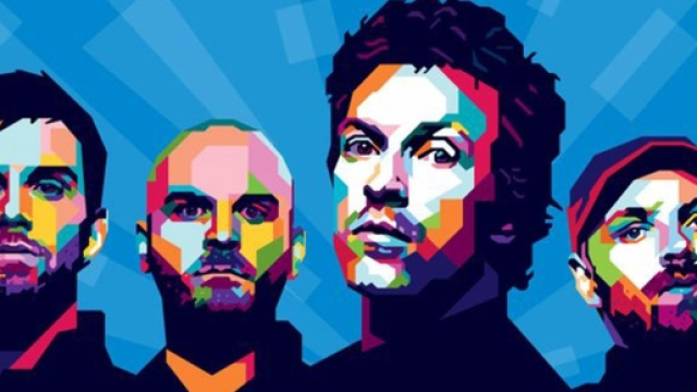 Ritratto stilizzato dei Coldplay