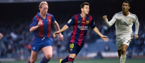 Ronald Koeman, Leo Messi y Cristiano Ronaldo