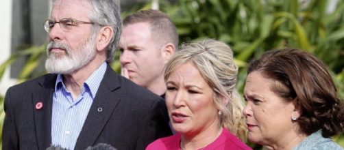 Michelle O'Neill with Sinn F&eacute;in leader Gerry Adams - irishnews.com