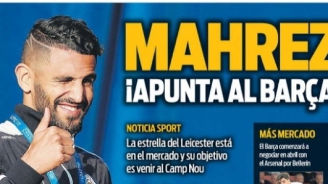 Mahrez &agrave; la une du journal espagnol Sport