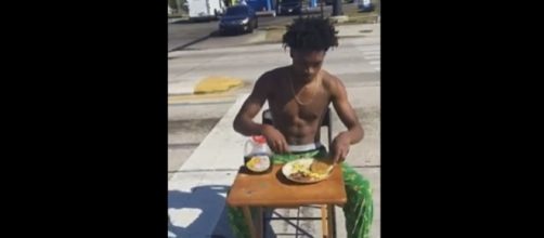 Photo screen capture from video on Travis Trapskylark Riley's Facebook page