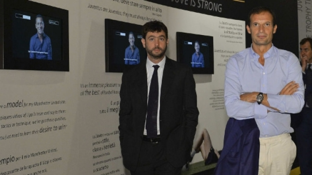 Agnelli e Allegri rispettivamente presidente e allenatore della Juventus