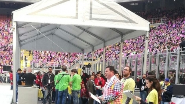 Ciccio Pasticcio, animatore d'eccezione dell'incontro dei cresimandi con Papa Francesco