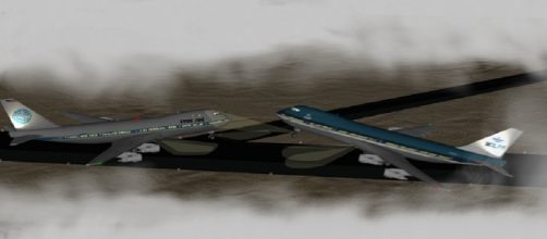 Imagen de simulaci&oacute;n del accidente en Los Rodeos