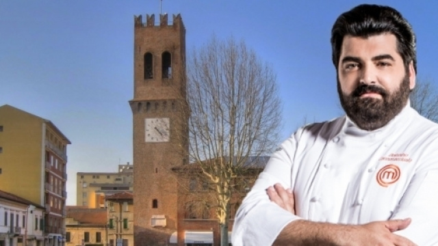 Antonino Cannavacciuolo al "Ristorante Croce del Gallo" a Suzzara