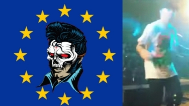 Salmo durante la data madrilena del suo tour europeo