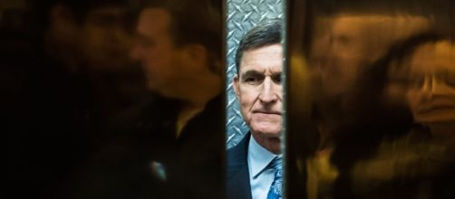 General Michael Flynn in Trump Tower elevator, 2016 / Photo by newyorker.com via Blasting News library