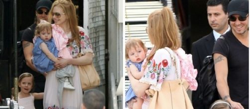 Nicole Kidman com o marido e as filhas ainda pequenas