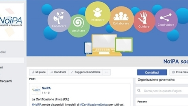 NoiPA &egrave; social e sbarca su Facebook