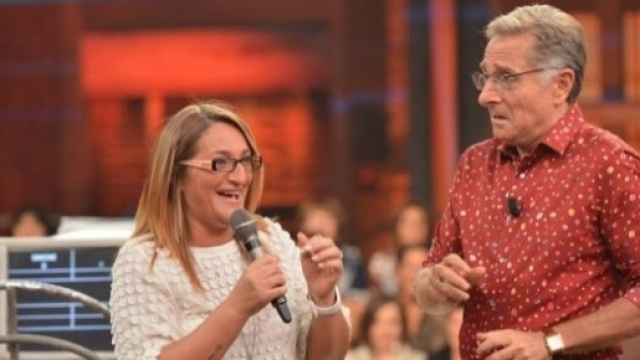 Paolo Bonolis insieme alla simpatica Olimpia Madonia.