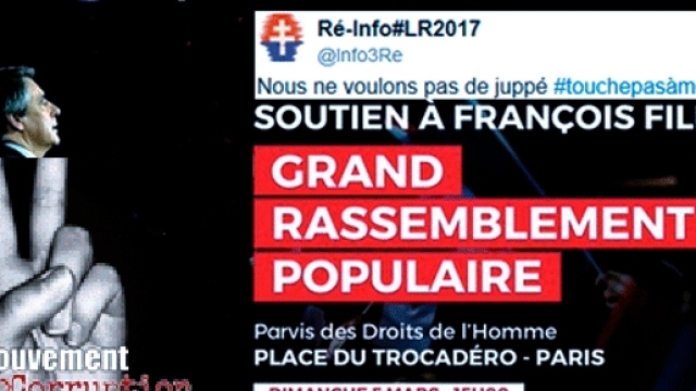 Le mouvement Stop corruption manifestera &agrave; la R&eacute;publique, Sens Commun et les fillonistes au Trocad&eacute;ro, sauf d&eacute;bordements