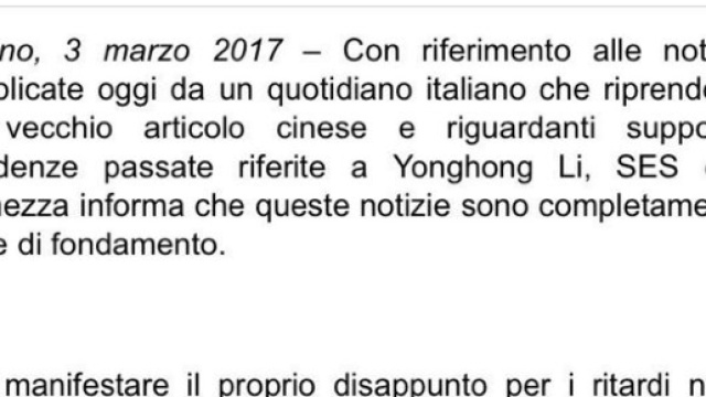 LIVE Milan: tutto saltato, comunicato SES, closing prima possibile