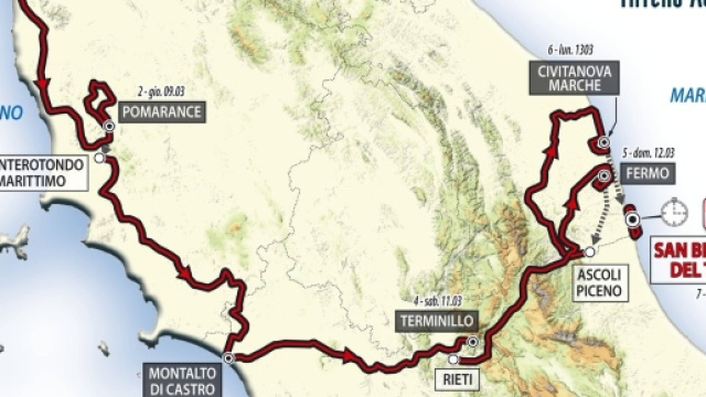 Tirreno-Adriatico 2017, percorso e anticipazioni diretta Rai, le info