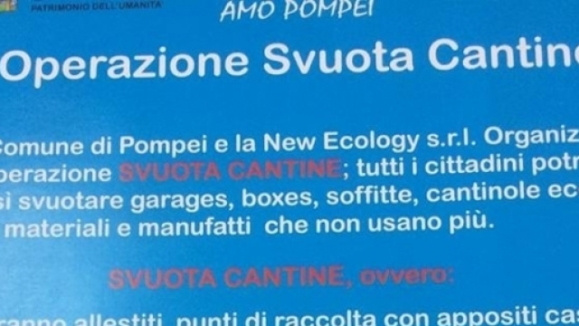 Il manifesto dell'iniziativa "Svuota Cantine"
