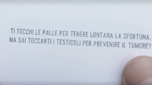 Tocchiamoci, la campagna contro i tumori ai testicoli