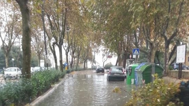 Viale Regina Margherita, zona a rischio allagamento nella citt&agrave; di Crotone.