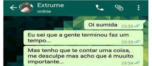 Ex-namorado faz revela&ccedil;&atilde;o chocante para a ex