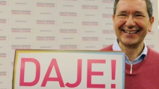 Ignazio Marino quando era ancora sindaco di Roma