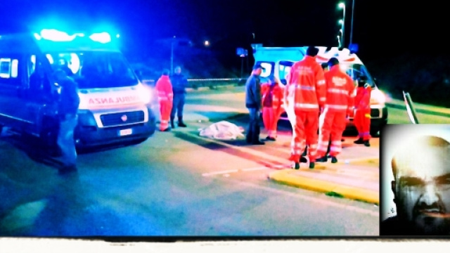 Il luogo dell'incidente. Nella foto piccola in basso a destra Simone Milia.