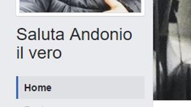 La pagina ufficiale "saluta andonio" con oltre 170 mila like