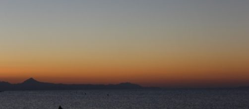 El mar mediterr&aacute;neo al atardecer.