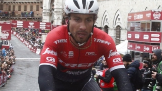 Fabio Felline al traguardo di Piazza del Campo