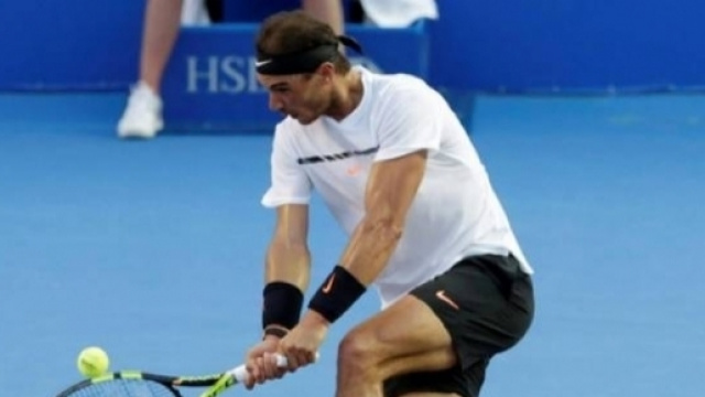 Il rovescio bimane di Rafa Nadal.