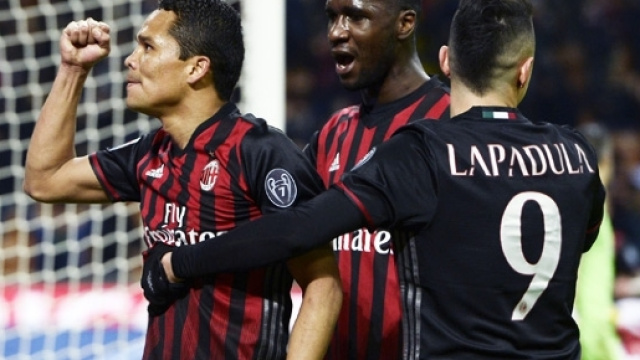 L'esultanza di Bacca dopo la rete del 2-1