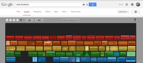 Google easter eggs Atari Breakout.