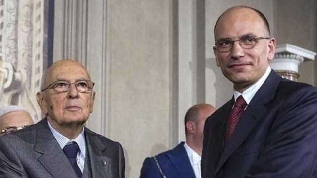 Giorgio Napolitano ed Enrico Letta