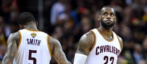 Lebron James and J.R. Smith (Credit: hoopshabit.com)