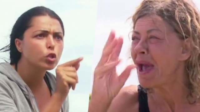 Eva Grimaldi e il gesto di nascosto a Nancy e Malena