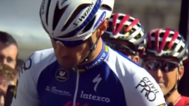 Tom Boonen al via della sua ultima Parigi Roubaix