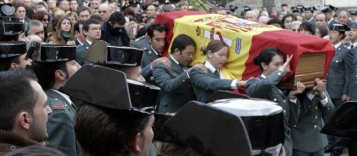 Entierro de Fernando Trapero (asesinado por ETA)