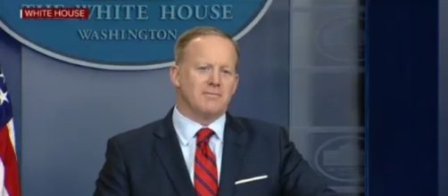Sean Spicer press briefing, via Twitter