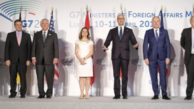 I Ministri degli Affari Esteri al G7 di Lucca (tramite corriere.it)