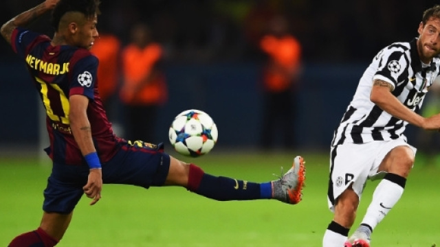 In foto il blaugrana Neymar Jr. ed il bianconero Claudio Marchisio