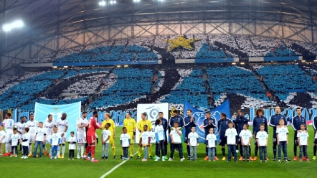 Tito historique r&eacute;alis&eacute; par les groupes de supporters lors de la r&eacute;ception du PSG en 2015