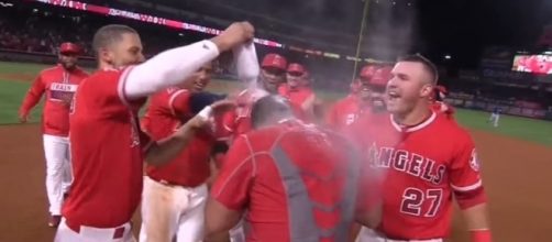 Angels celebrating another victory, Youtube MLB channel https://www.youtube.com/watch?v=TCnEl0o8iNs