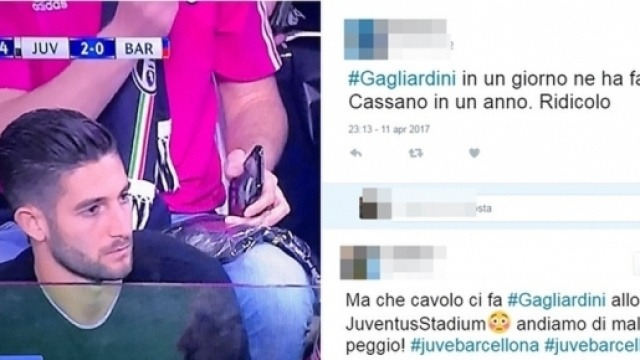 Gagliardini ripreso allo Juventus Stadium e la rabbia dei tifosi sui social (Fonte: EuroSport)