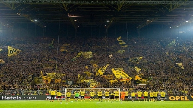 Il pubblico del Borussia Dortmund.