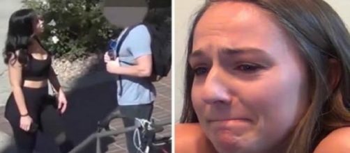 Imagem da jovem testando seu namorado.