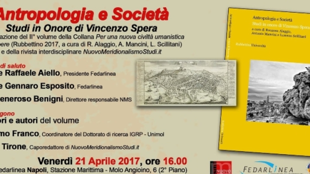 Invito alla presentazione del volume su antropologia e societ&agrave;
