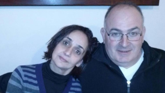 Marfisi in una foto con sua moglie.