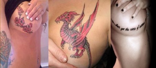 Vejas algumas tatuagens nos seios