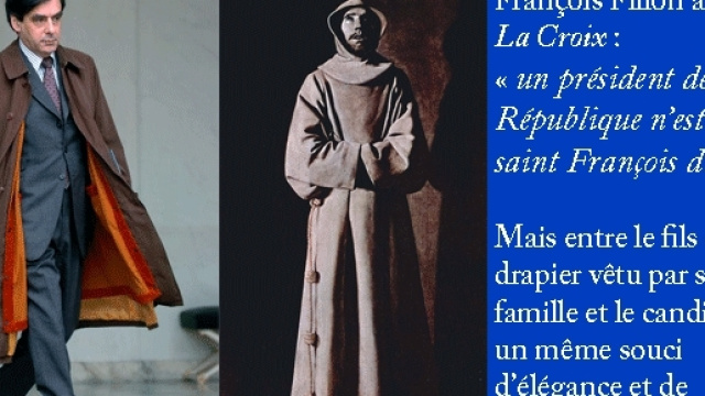 Fran&ccedil;ois Fillon a d&eacute;clar&eacute; &agrave; La Croix qu'un pr&eacute;sident "n'est pas saint Fran&ccedil;ois d'Assise". Mais ils appr&eacute;cient les bons tissus, en connaisseurs