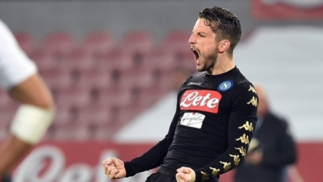 Mertens esulta dopo il gol all'Udinese - FOTO: SSC Napoli