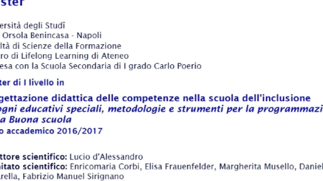 tempi e modi per partecipare al Master sui Bes