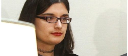 Cassandra Vera en el Congreso con Pablo Iglesias