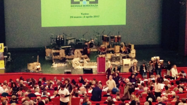 Biennale Democrazia 2017: Presidente Gustavo Zagrebelsky e Direttore Organizzativo Angela La Rotella.